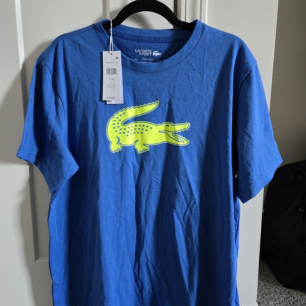 Lacoste Blue T-Shirt with Crocodile Logo